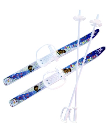 Купить Комплект лыжный детский Лыжики-пыжики с палками в Томари 